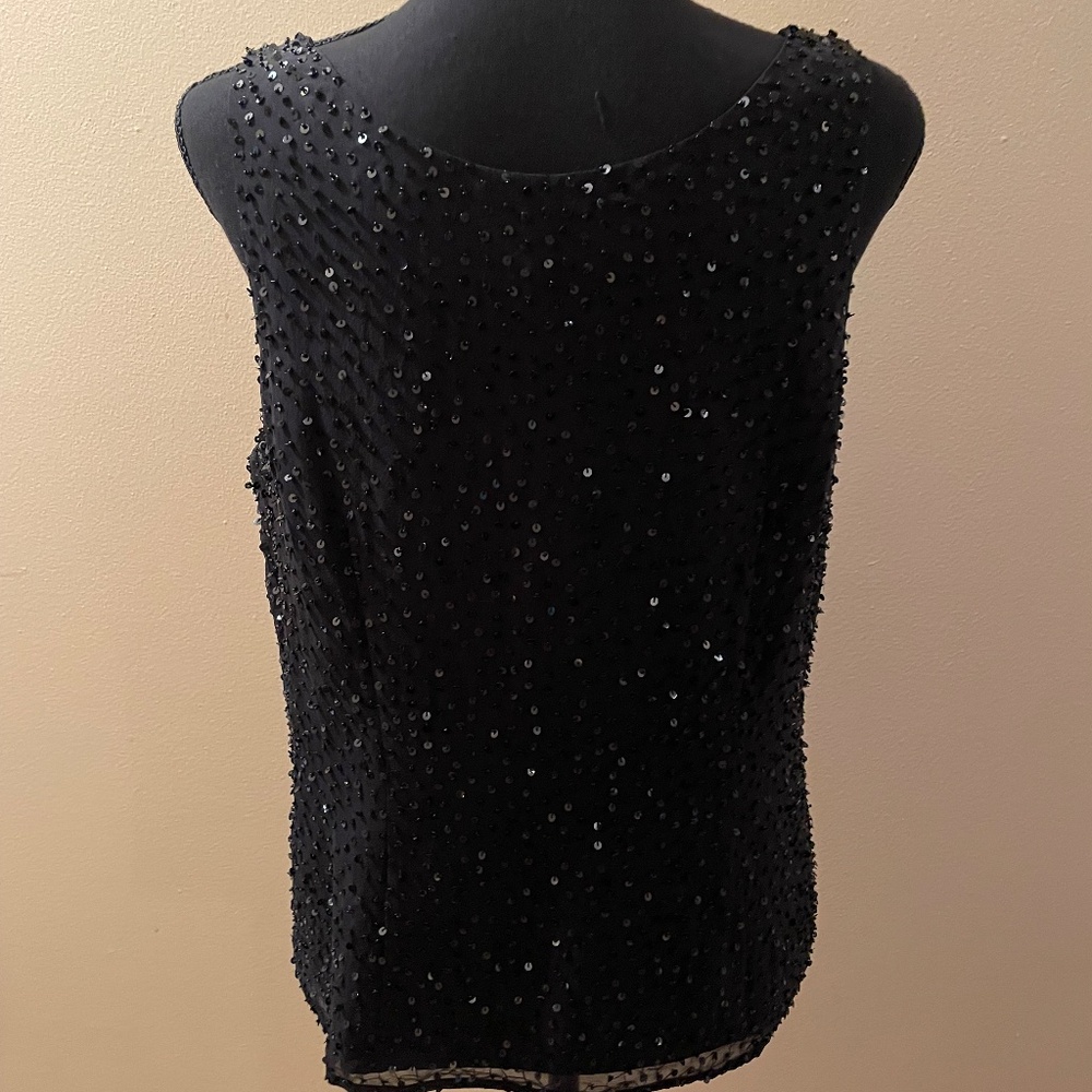 Talbots Silk Sequin Shell - image 6